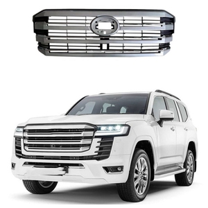 Mise à niveau de la calandre avant pour <span class=keywords><strong>Toyota</strong></span> Land Cruiser <span class=keywords><strong>300</strong></span> Series LC300 2022 2023 2024 Chrome ABS Racing Grill - Product Image 1