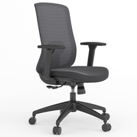Chaise de bureau ergonomique pivotante en maille KOHO avec accoudoirs 3D en PU et soutien lombaire pour projets de design au bureau