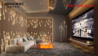 Panneau mural décoratif WPC Melinco avec éclairage intégré, écologique, résistant au feu, panneau 3D, panneaux muraux de fond, chambre à coucher, salle à manger, intérieur