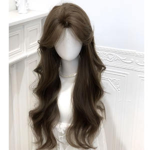 Peluca Larga y Rizada de Marca Nacional, Color Marrón Ceniza Avellana, 130% de Densidad, Línea de Cabello Natural, Peluca Completa para Uso Diario de Mujeres - Product Image 3