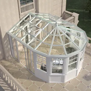 Best-Selling Custom Aluminum Frame Glass Sunroom Retractable Roof Low-e Heat Insulated Sun Room For Garden