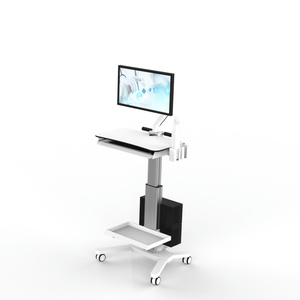 Carrello Postazione di Lavoro Dentale Mobile Moderno Regolabile in Altezza con Supporto per Tablet, Arredo Ospedaliero per Clinica Odontoiatrica e Uso Medico - Product Image 1