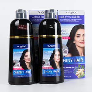 Wholesale Price New Arrival Permanent Black Dark <b>Brown</b> Herbal Plants Extracts Easy to Use Shiny Hair Dye <b>Shampoo</b> - Product Image 1