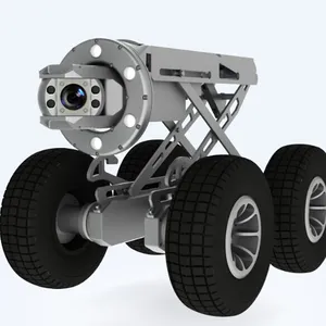 Robot cingolato per ispezione di tubi fognari con sistema CCTV Pan Tilt Camera Display da 12.1 pollici per Pipeline da 200-1500mm