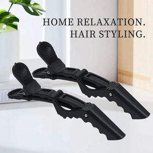 Pinces à cheveux de Salon professionnel pour tenir les cheveux pinces en <span class=keywords><strong>crocodile</strong></span> durables outils de <span class=keywords><strong>coiffure</strong></span> de Salon pinces à cheveux noires - Product Image 5