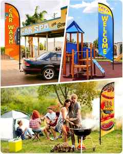 Bandera de Plumas de 6.5 pies x 1.6 pies, Bandera Publicitaria para Exteriores y Eventos Comerciales, Solo Bandera (Color como en la Imagen) - Product Image 4