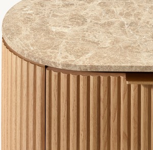 Modern Luxury <strong>High</strong> End Living Room Furniture Handcraft Marble <strong>Top</strong> Solid Wood Base Long Coffee <strong>Table</strong> - Product Image 5