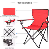 Vente en gros de chaise de camping pliable en aluminium avec drapeau américain pour l'extérieur