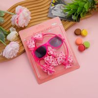 Ensemble d'accessoires mignons pour bébés filles BELLEWORLD avec lunettes de soleil, bandeau à nœud imprimé floral et pince à cheveux