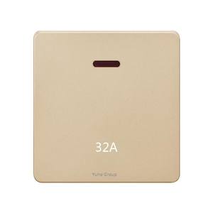 Interruptor de Luz de Pared de un Solo Control, Material PC Dorado, 10A, Enchufe Estándar Británico, Contacto Plateado - Product Image 6