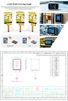 Polcd produsen Tampilan modul LCD titik, kustom kecerahan tinggi TFT LCM 2.8 inci 240 RGB * 320