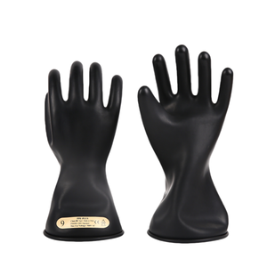 Deri eldiven ile 11 "500V siyah boyut 9 elektrik yalıtım kauçuk eldiven - Product Image 5