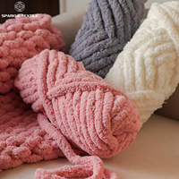 Fil chenille épais 600g pour tricot et crochet, fil polyester Islandais pour couverture, écharpe, lit pour chien et chat