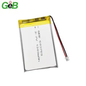 High Quality Battery With Molex 2pin Picoblade Connector GEB503759 3.7V 1300mah Lipo Li ion Lithium Polymer Rechargeable Battery