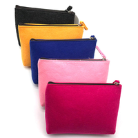 Promotion : Trousse à crayons en feutre grande capacité, écologique, avec logo personnalisé, portable, pour rangement de cosmétiques et organisateur de voyage, sac à cosmétiques en feutre
