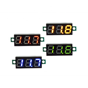 0.28 inch <span class=keywords><strong>DC</strong></span> 0-100V LED kỹ thuật số vôn kế DC2.5-30V xe máy xe Vôn kế đỏ xanh xanh Điện áp đọc hiệu chuẩn mét - Product Image 1