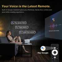 Hotack Promotion X4AD Full HD 1080p Vidéo Home Cinéma 4K Projecteur Portable Intelligent Android GTV Mini Projecteur Extérieur