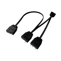 Kabel Splitter ARGB 5V 3Pin yang Dapat Diatur Alamatnya, Adaptor 1 ke 3 untuk Casing PC, Kipas Pendingin Tiga, Sinkronisasi Pencahayaan RGB, Ekspansi