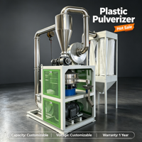 Broyeur de plastique PVC PE PP à moteur monophasé certifié CE avec engrenage automatique pour le broyage des déchets de feuilles de PE PP