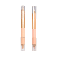 Crayon illuminateur pour sourcils en duo, marque privée, logo personnalisé, deux tons, pour sculpter les sourcils et illuminer les yeux, pour les maquilleurs professionnels