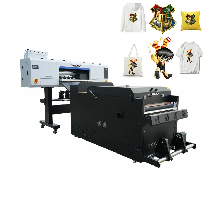 Audley 2022 new version 60cm 4 print heads t-shirt automatic t shirt dtf printing machine for clothes