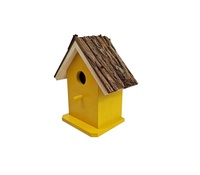 Tcbci — maison d'oiseaux sauvages en bois, décoration de jardin, en écorce, pour l'extérieur, bon pour l'environnement