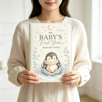 Livre de souvenirs personnalisé pour bébé, journal de la première année, carnet de souvenirs, cadeau de naissance