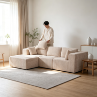 Canapé modulaire compressé en tissu pour salon, avec mémoire de forme, pour chaise longue et rembourrage sous vide