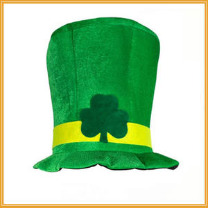 Carnival Party St.Patrick's Day Sequin <strong>Top</strong> Hat Green Shamrock St Patrick's Day Funny Clover Revel Party <strong>Top</strong> Hat for Adult - Product Image 2