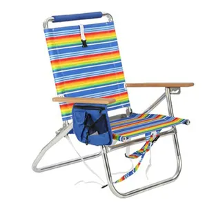 Custom Outdoor Adjustable Heavy Duty Collapsible Utility Beach Chair für chaise