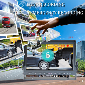 10.1 inch AHD DVR Màn hình chia màn hình 4CH BSD ai phát hiện con người xe 1080p phía sau đảo chiều máy ảnh âm thanh ánh sáng báo động Kit RV - Product Image 3