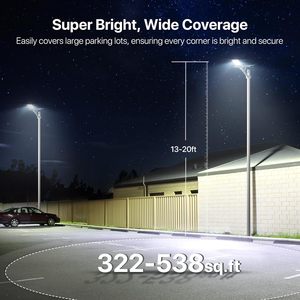 Lampadaire Solaire LED Intégré en Aluminium pour Extérieur, Haute Luminosité, pour Montage Mural, 60W, 100W, 120W, 240W, 360W, 50W - Vente en Gros - Product Image 3