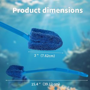 Eco-friendly doppio lato lungo manico alghe raschietto di pesce vasca Scrubber spugna pulitore per acquari vivente scatola di <span class=keywords><strong>vetro</strong></span> - Product Image 3