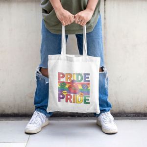 DLBZ Customized Reusable Eco-friendly Heavy Duty Fashion Large Capacity Pride Day Travel Rope Canvas <b>Tote</b> Shopping <b>Bag</b> - Product Image 6