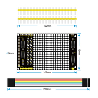 Module d'affichage matriciel à points LED 8x8 Keyestudio Mini Four 1616 Infinite 74Hc138 74Hc595 Cascade pour Arduino