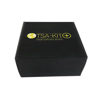 Caja de Suscripción Personalizada para Comercio Electrónico, con Diseño de Avión Negro y Estampado Colorido