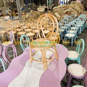 Chaise en rotin naturel pour enfants-Design élégant et écologique avec moderne adapté à l'intérieur et à l'extérieur - Product Image 5