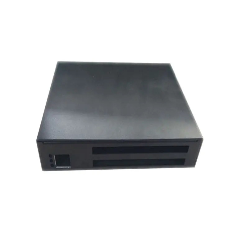 Customized high quality powder coated electrophoresis black stamping parts industrial dvd dvr circuit metal case box
