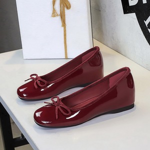 Chaussures de luxe à bout rond avec nœud, style ballerine, talon de 4 cm, pour femme, décontractées, Zapatos Mujer, sandales - Product Image 1