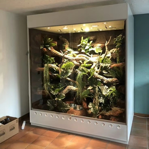 Diy Acryl Mesh Glas Reptilien Gefäße Aluminium Skorpion Figuren Pflanzen Sarg Moos Kleine Werkzeuge Geometrisches Einhorn Terrarium - Product Image 1