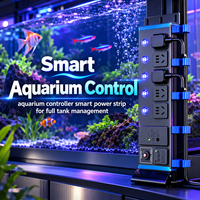 Intelligente WLAN-Bluetooth-PDU-Steckdosenleiste mit Einzelsteuerung, Timer und Überspannungsschutz für Aquarium-Fischbecken-Racks