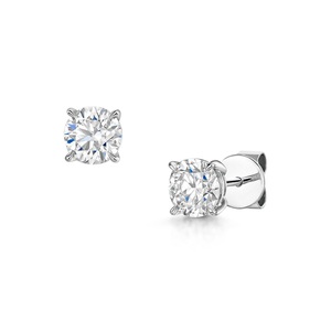 Boucles d'oreilles ROX Honour Lab Grown Diamond en or blanc 18 carats, personnalisables, bijoux en or luxueux pour cadeau, mariage - Product Image 1