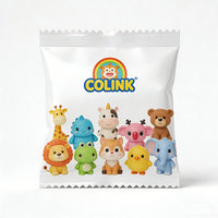 Sachet en plastique thermoscellable imprimé sur mesure avec motif de dessin animé pour l'emballage de bonbons, biscuits, chocolats et autres collations pour enfants