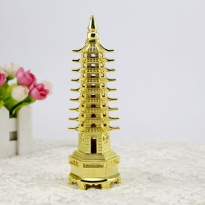 Miniatura de la Pagoda Wenchang de 9 Pisos, Adorno Metálico para Mesa, Decoración para el Hogar, Regalo de Año Nuevo Chino o de Inauguración de Casa - Product Image 3