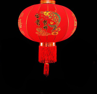 Grande lanterne en tissu chinois rouge suspendue imperméable traditionnelle bon marché lanterne d'éclairage mural extérieur pour le nouvel an lunaire