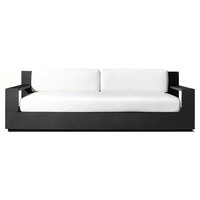 Ensemble de canapés de jardin modernes de luxe, imperméables et durables, meubles de jardin, ensemble de canapés d'extérieur en aluminium pour villa et hôtel