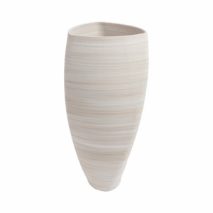 Vaso in Porcellana Moderno a Forma Conica con Design a Strati per Soggiorno, Elemento d'Arredo Elegante - Product Image 1