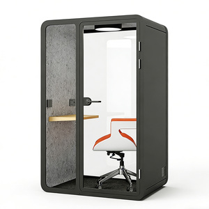 Cabina Telefónica <span class=keywords><strong>de</strong></span> Alto Rendimiento con Cancelación <span class=keywords><strong>de</strong></span> Ruido y Sistema <span class=keywords><strong>de</strong></span> Aire Fresco Ajustable |   Luz LED Antideslumbrante y Sala Acústica Insonorizada con PET - Product Image 3