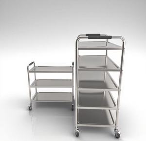 Carrito de comedor de acero inoxidable, carro de colección de cuencos gruesos, carrito de servicio de restaurante, carrito comercial de acero inoxidable - Product Image 4