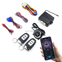 Système de démarrage universel 12V pour voiture, démarrage à une touche, application Bluetooth, entrée sans clé, verrouillage automatique, déverrouillage du coffre par déclenchement négatif, alarme antivol pour voiture